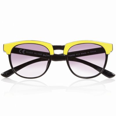 Mini boys yellow flat top sunglasses